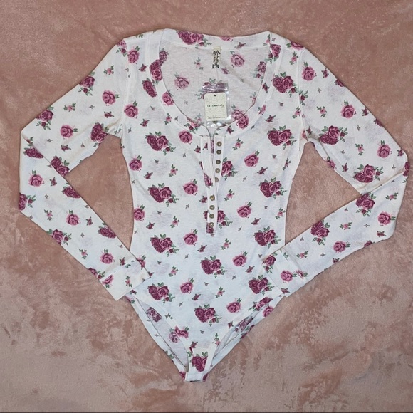 NWT Free People Dylan Thermal Printed Bodysuit Size Small - Picture 5 of 10